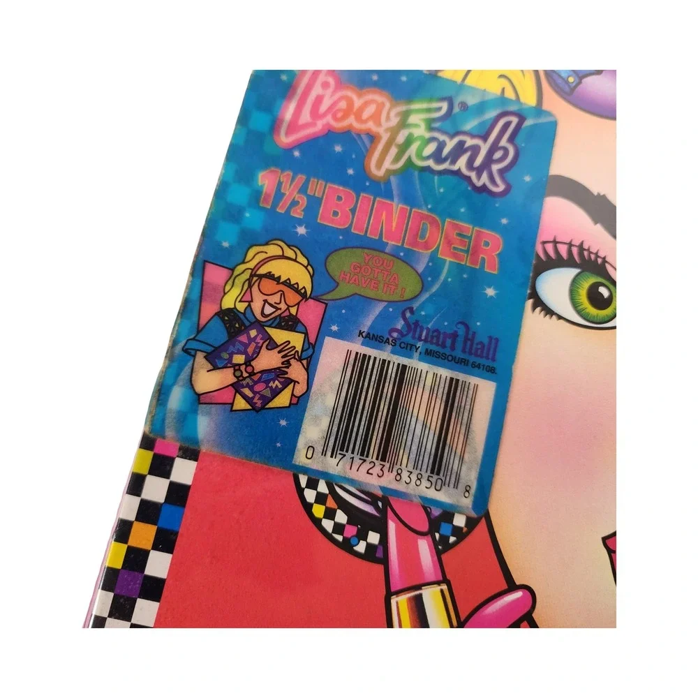 Vintage Lisa Frank I Love To Shop 1.5 Inch‎ 3 Ring Binder Stuart Hall 90s Y2K